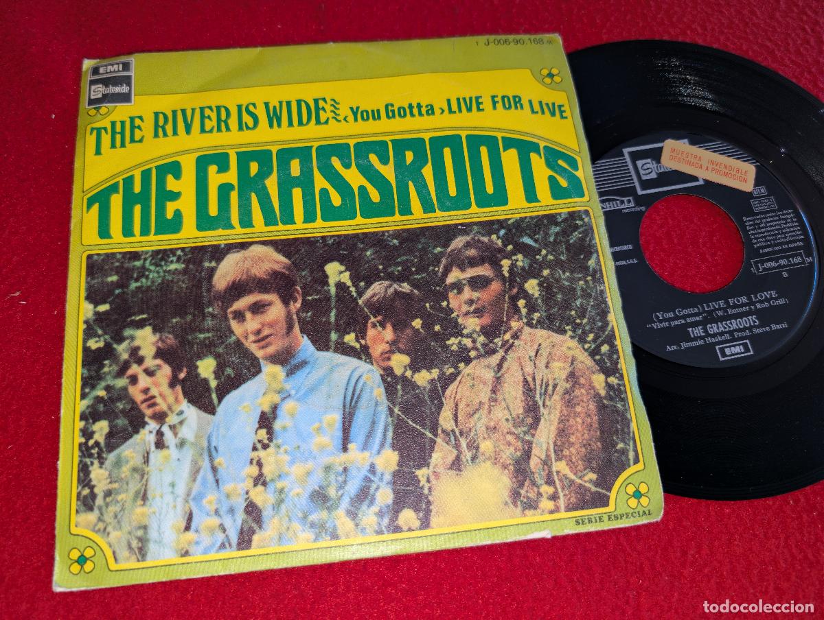 Discos de vinilo: THE GRASSROOTS The river is wide/(You gotta)Live for love 7'' SINGLE 1969 Stateside PROMO ESPA&Ntilde;A SPA