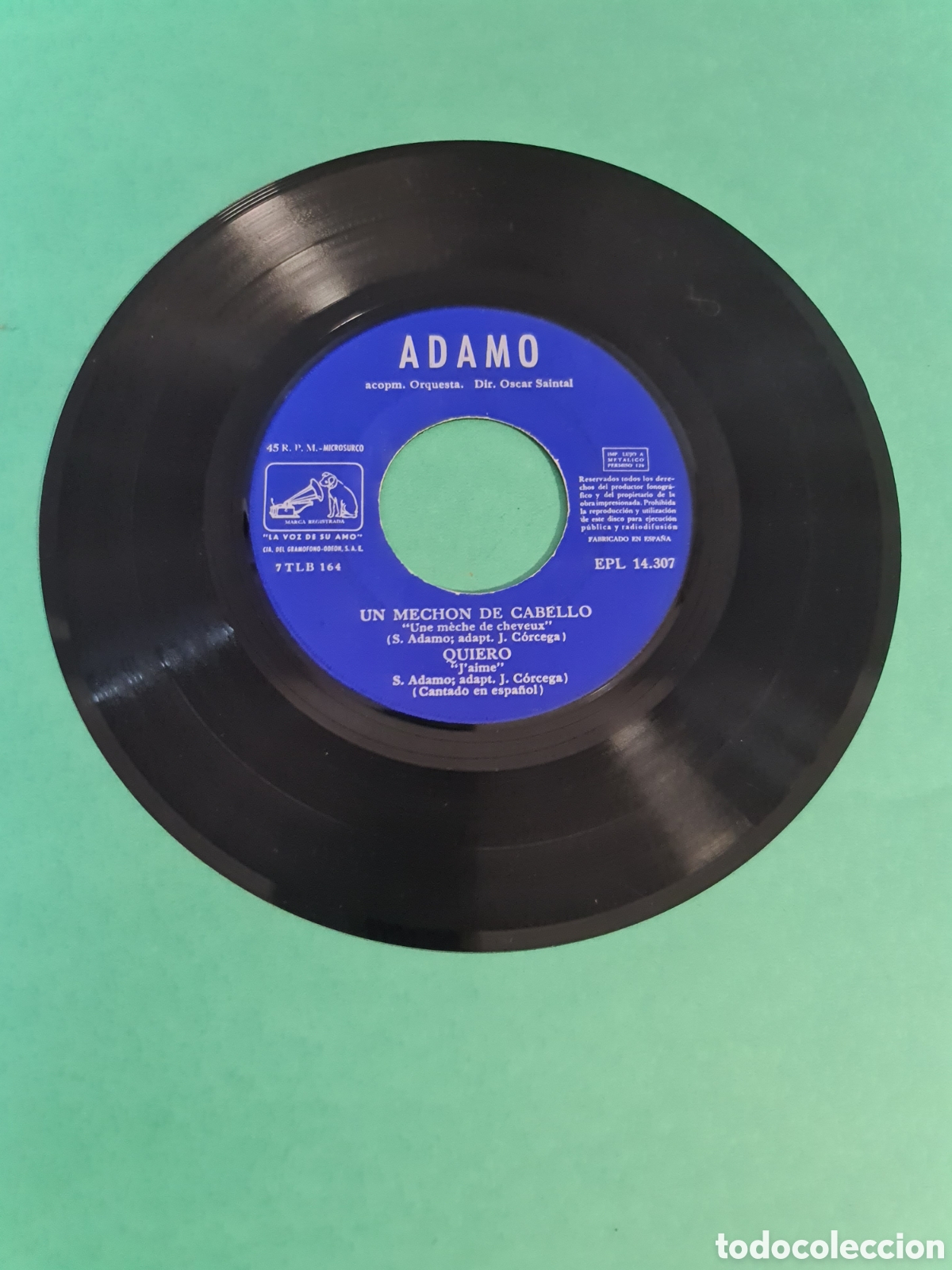 Discos de vinilo: Single ADAMO. Tu Nombre. - Foto 3