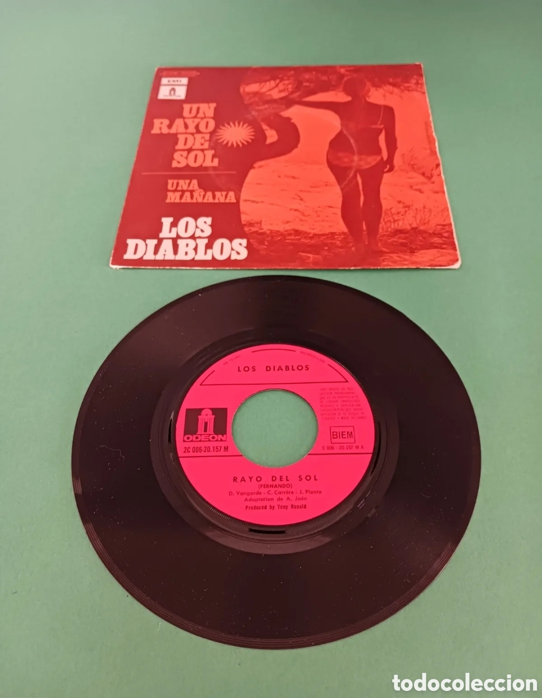 Discos de vinilo: LOS DIABLOS, UN RAYO DE SOL. Single. - Foto 2
