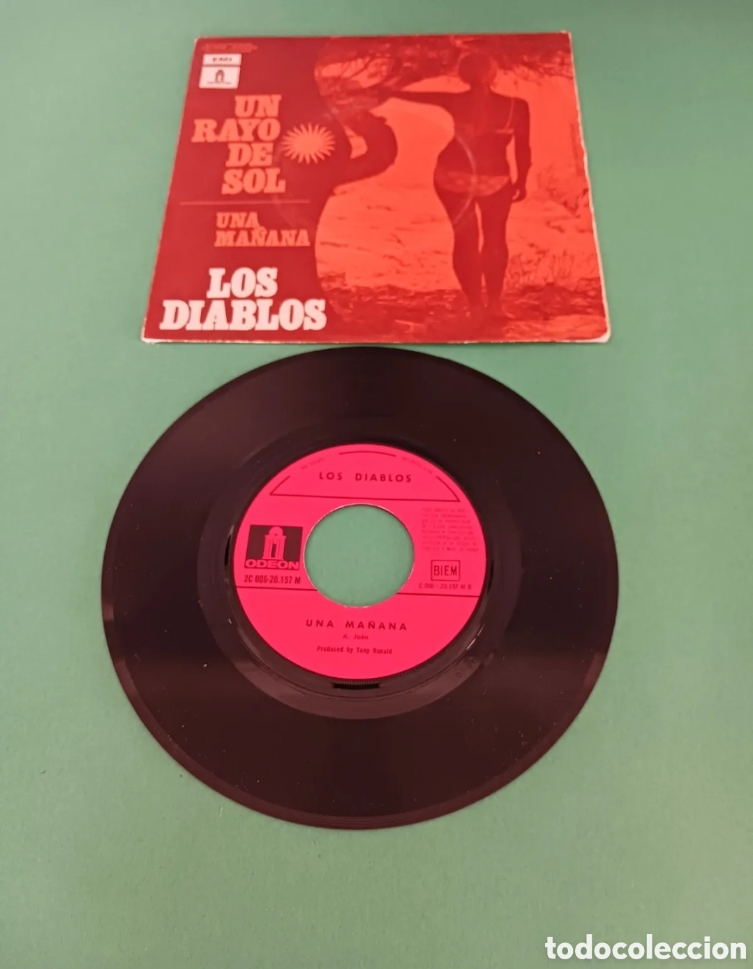 Discos de vinilo: LOS DIABLOS, UN RAYO DE SOL. Single. - Foto 3