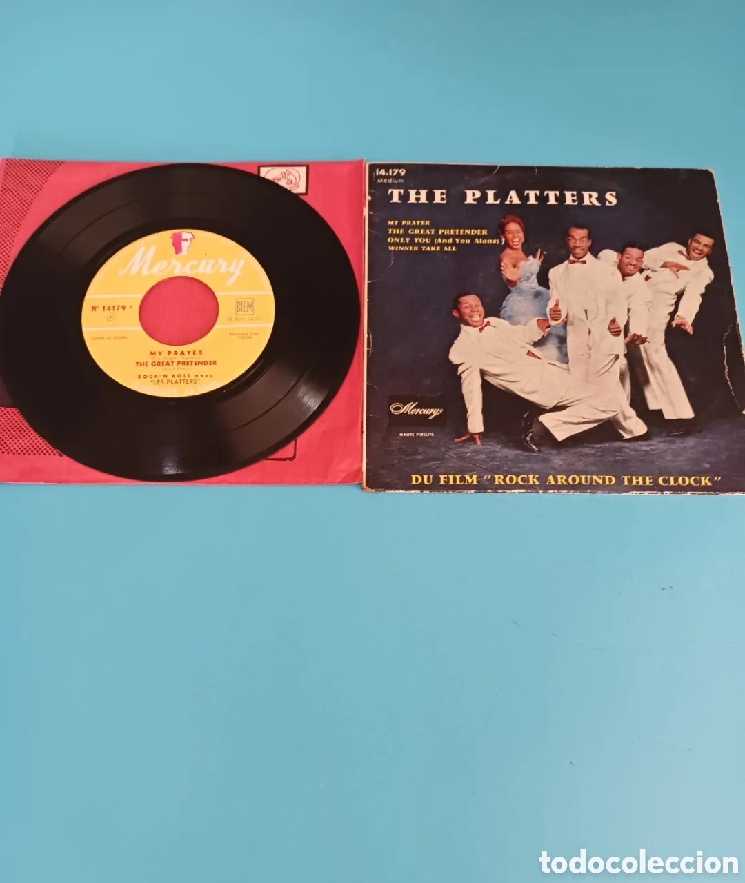 Discos de vinilo: Dos singles THE PLATTERS. - Foto 2