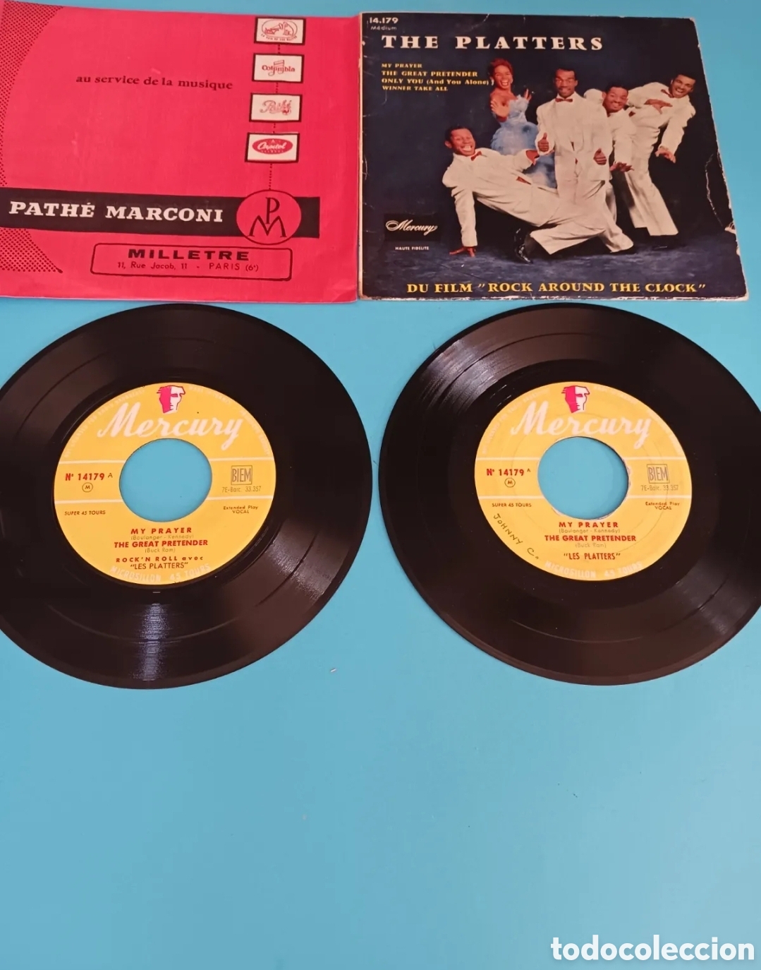 Discos de vinilo: Dos singles THE PLATTERS. - Foto 3
