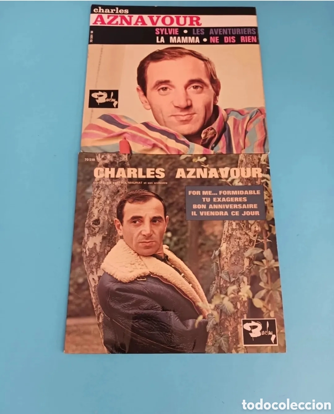 Discos de vinilo: CHARLES AZNAVOUR, dos singles. - Foto 2
