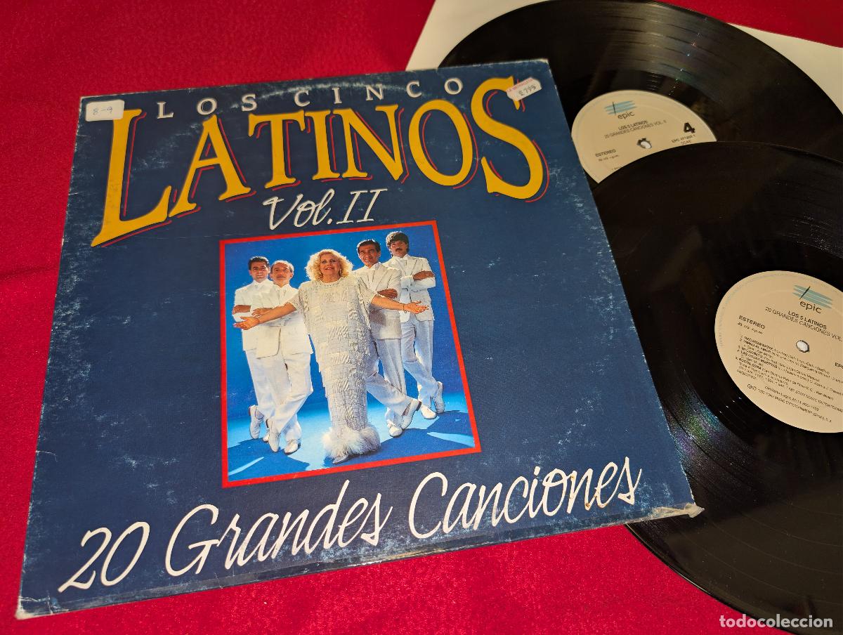 Discos de vinilo: LOS CINCO 5 LATINOS 20 grandes canciones Vol.II 2 2LP 1992 Epic ESPA&Ntilde;A SPAIN