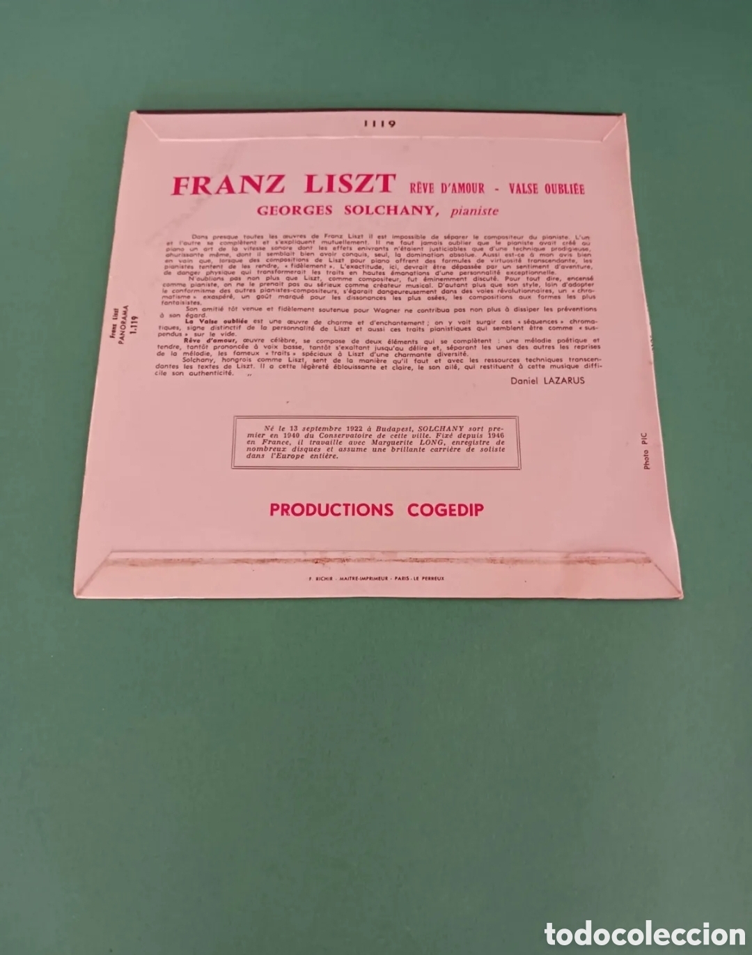 Discos de vinilo: FRANZ LISZT, single. - Foto 4