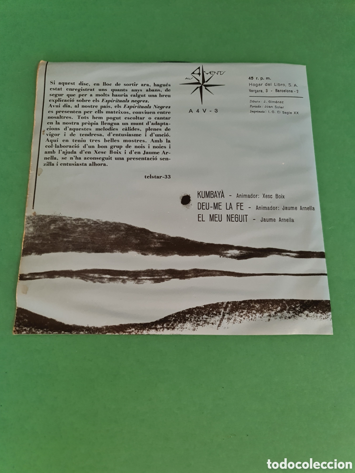 Discos de vinilo: Single Espirituals Negres. Kumbaya. - Foto 5