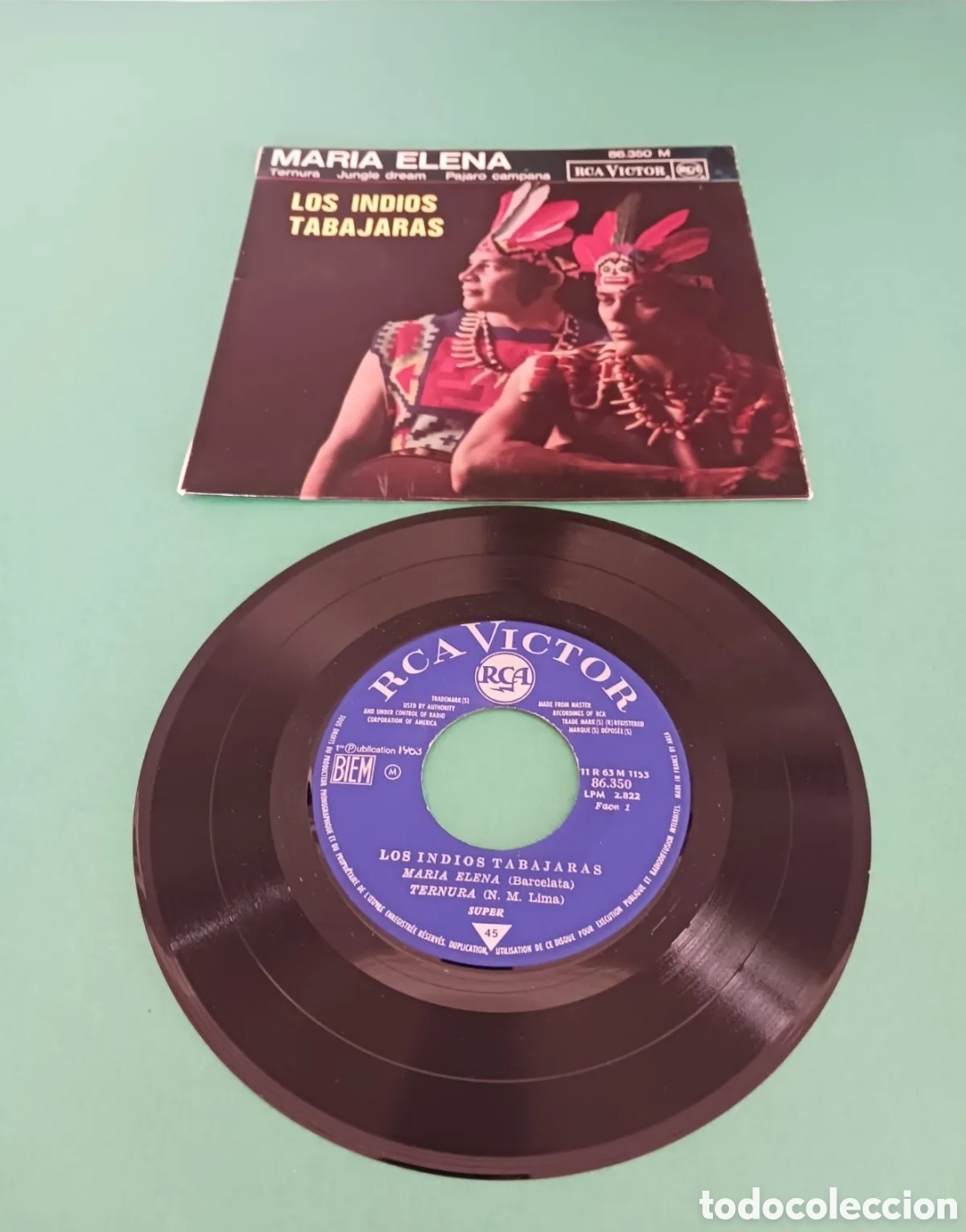 Discos de vinilo: LOS INDIOS TABAJARAS. Single. - Foto 2
