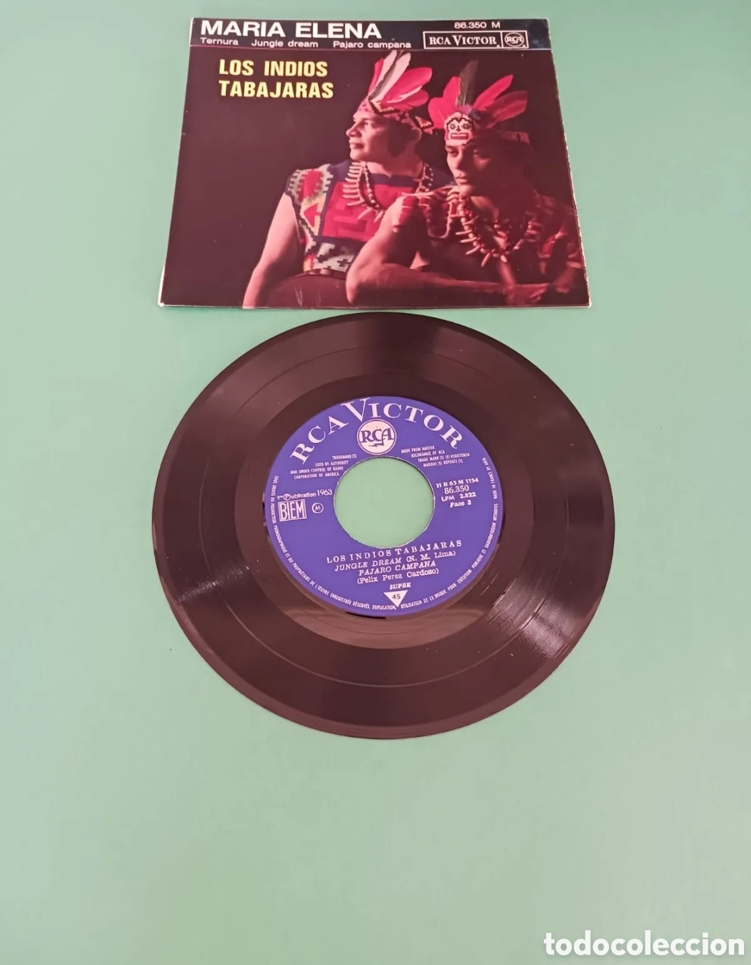 Discos de vinilo: LOS INDIOS TABAJARAS. Single. - Foto 3