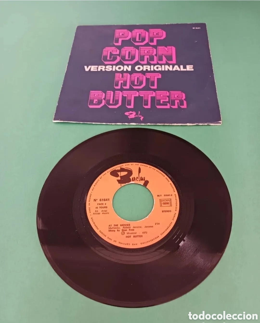 Discos de vinilo: POP CORN, Versi&oacute;n originale, HOT BUTTER. Single - Foto 2