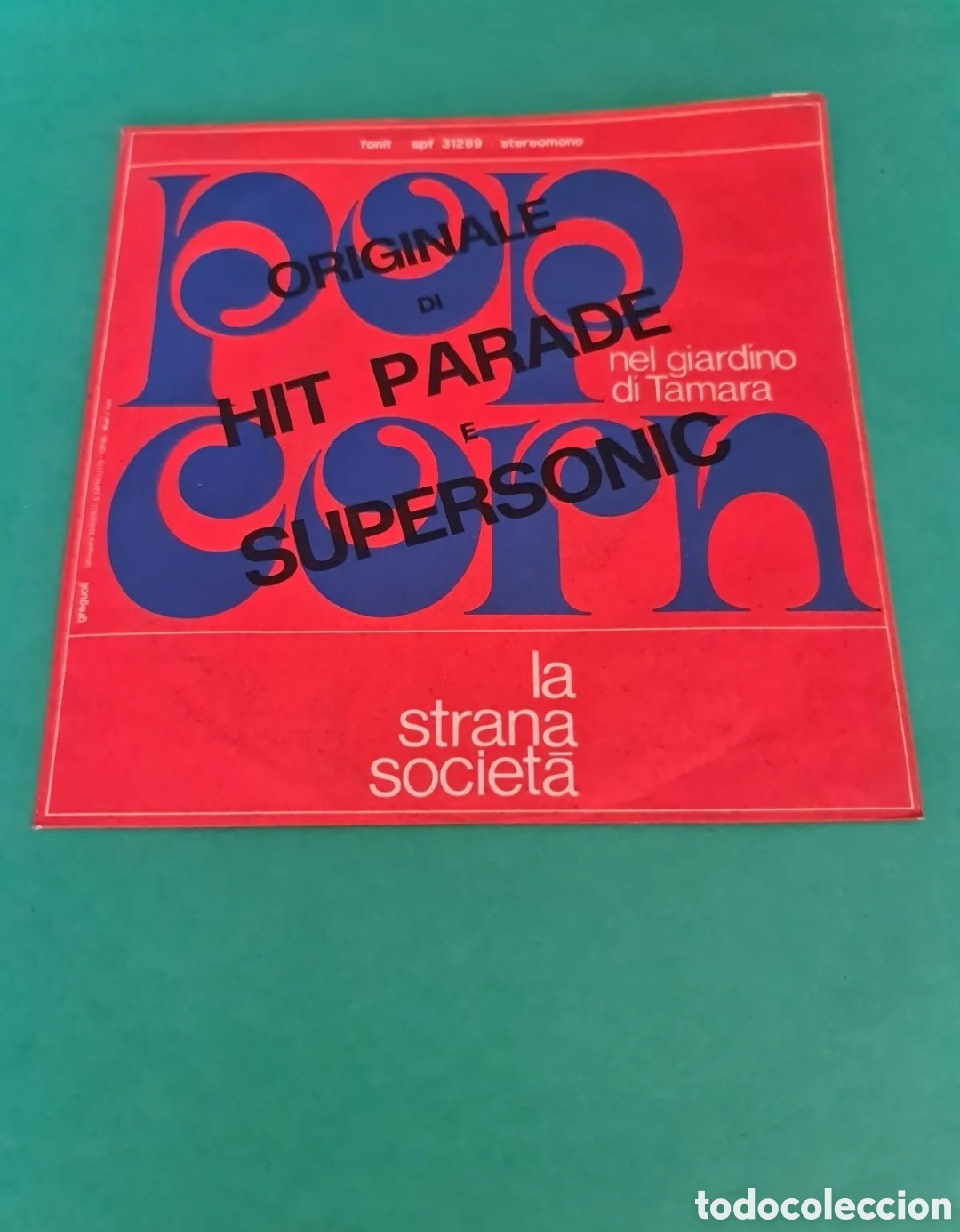 Discos de vinilo: Single POP CORN. La strana societa. - Foto 1