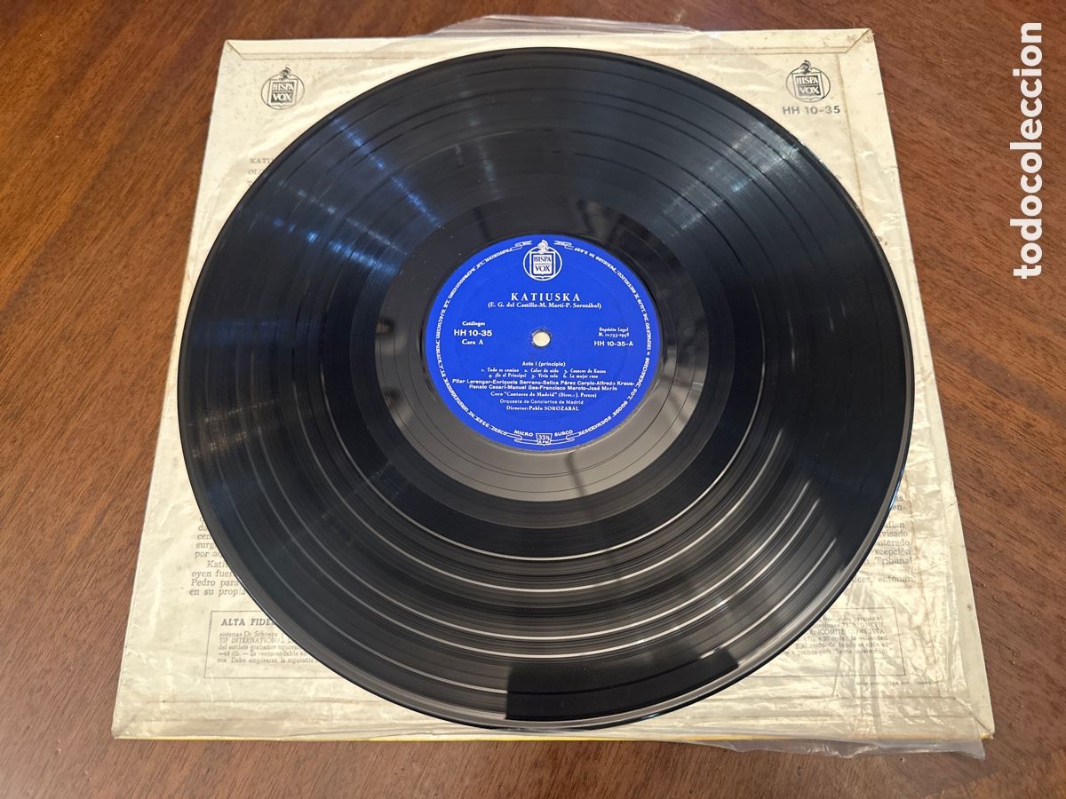 Discos de vinilo: LP. KATIUSKA. PABLO SOROZABAL. HISPAVOX - Foto 4