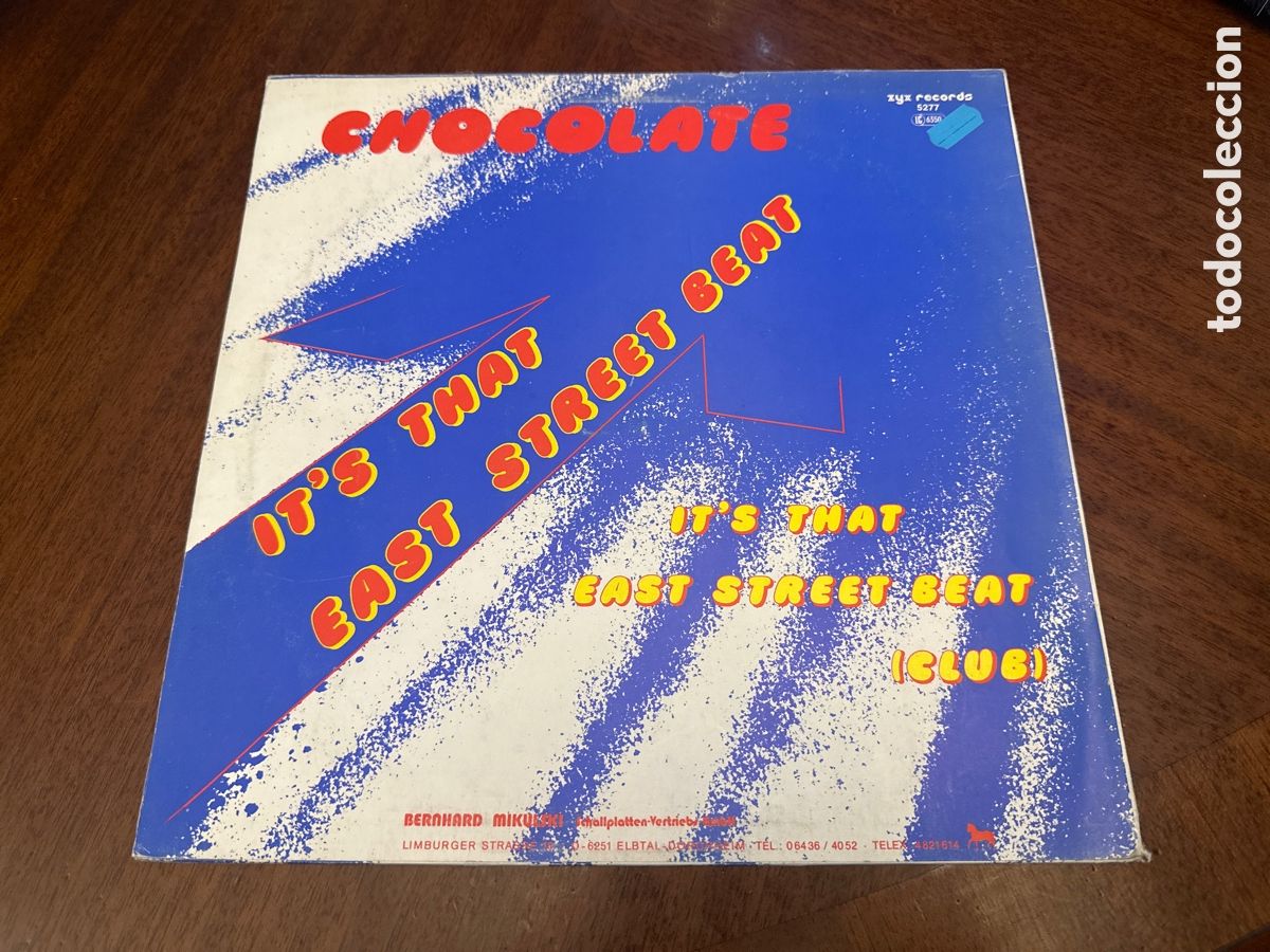 Discos de vinilo: CHOCOLATE. IT&rsquo;S THAT EAST STREET BEAT 1985 ZYX R&Eacute;CORDS
