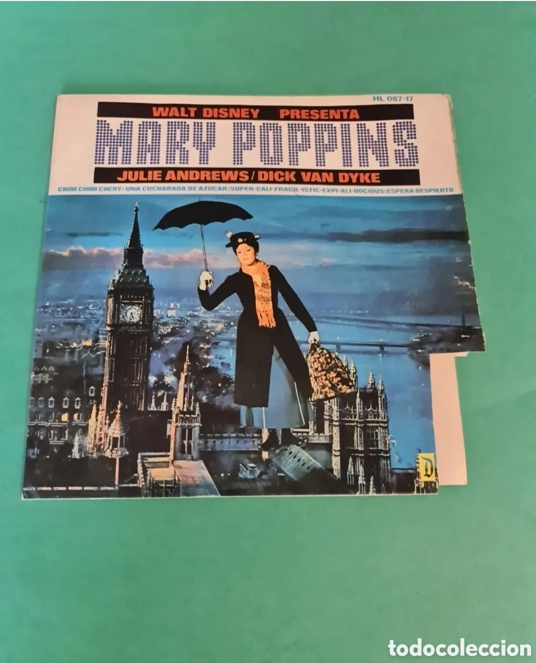 Discos de vinil: Single Mary Poppins. Walt Disney.