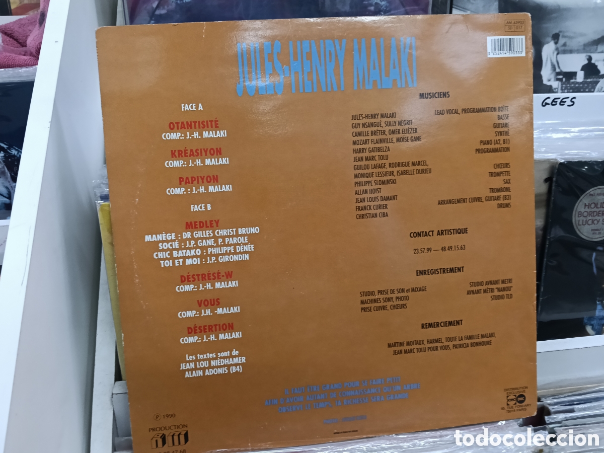 Discos de vinilo: Jules - Henry malaki lp Francia 1990 - Foto 2