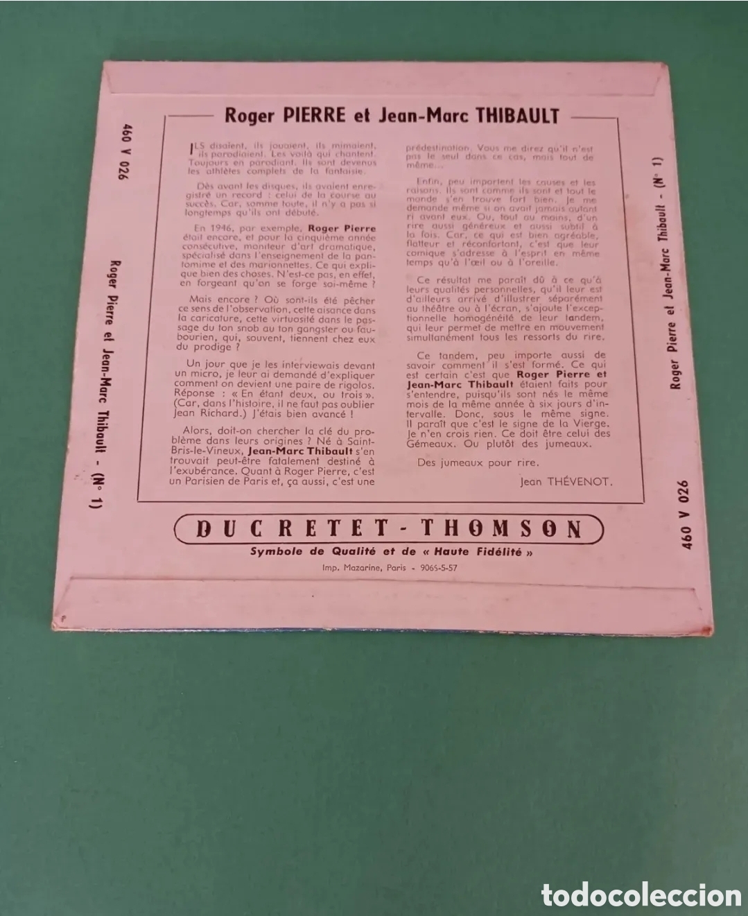 Discos de vinilo: Roger Pierre et Jean-Marc Thibault. Single. - Foto 5