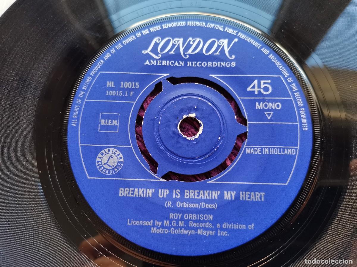Discos de vinilo: Roy Orbison &ndash; Breakin' Up Is Breakin' My Heart Vinilo 7&rdquo; Single 1966 Netherlands HL 10 015