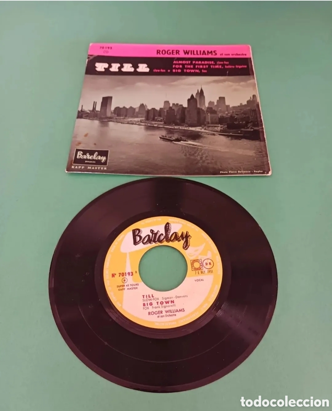 Discos de vinilo: Roger Williams et son orchestre. Single. - Foto 2