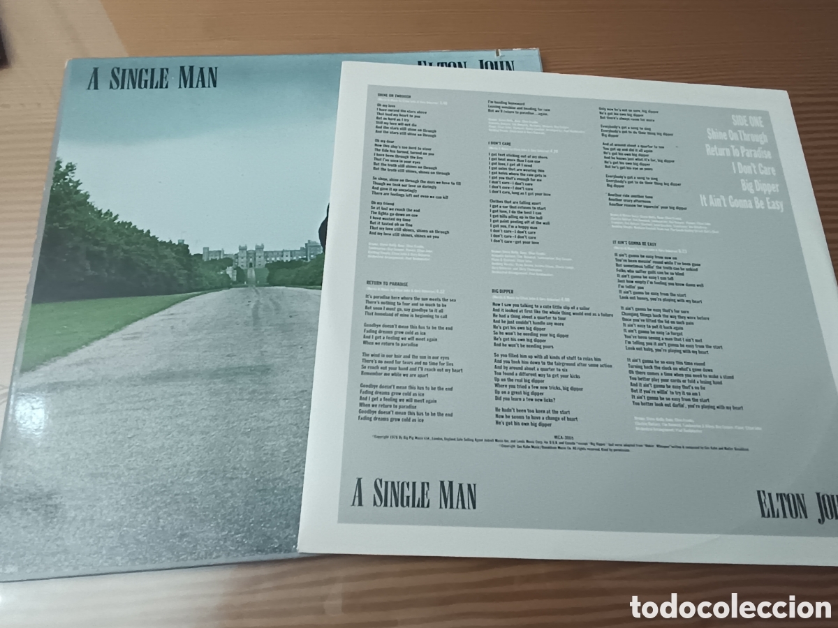 Discos de vinilo: Disco de Vinilo LP - Elton John &lrm;(A Single Man) - Foto 4