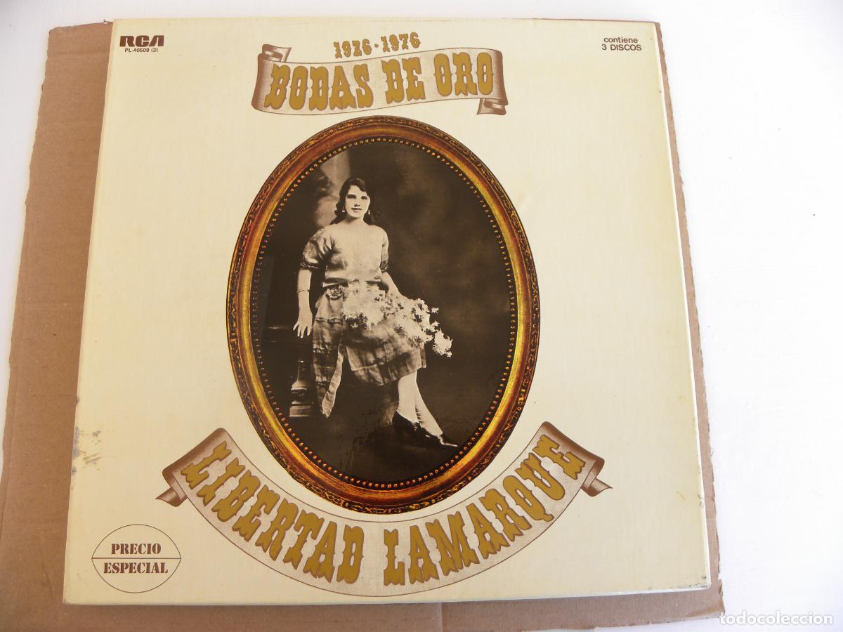 Discos de vinilo: LIBERTAD LAMARQUE -CAJA 3 LP's -BODAS DE ORO 1926-1976