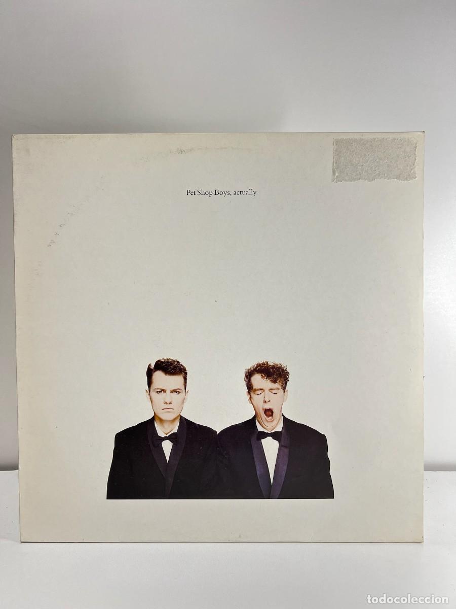 Discos de vinilo: PET SHOP BOYS (LP) ACTUALLY - A&Ntilde;O 1987 - ENCARTE CON CREDITOS
