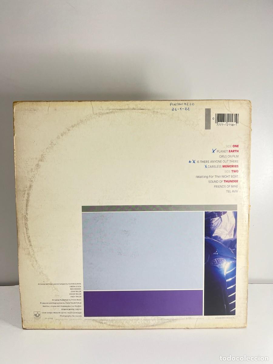 Discos de vinilo: DURAN DURAN (LP) IDEM - A&Ntilde;O 1981 - EDICION U.S.A. - Foto 2