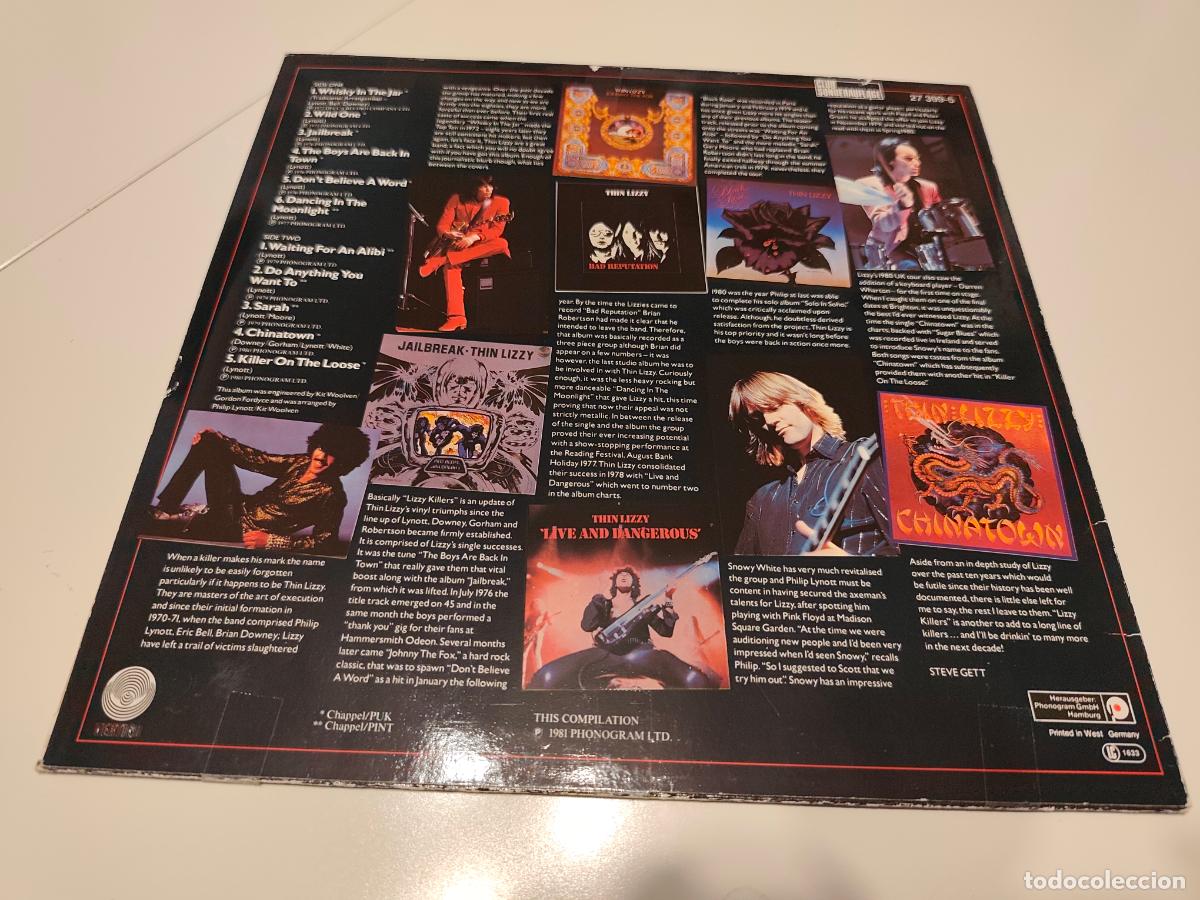 Discos de vinilo: Thin Lizzy &ndash; Lizzy Killers- (1981) LP disco vinilo - Foto 3