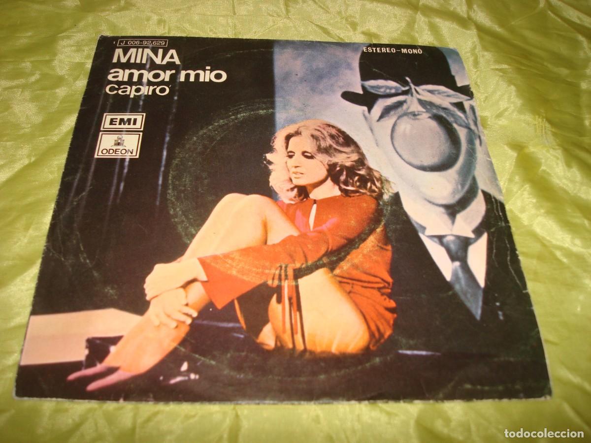 Discos de vinilo: MINA. AMOR MIO / CAPIRO. ODEON, 1971