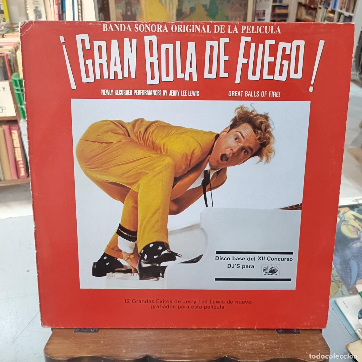 Discos de vinilo: &iexcl;Gran Bola de Fuego! - Jerry Lee Lewis - Banda Sonora Original - LP. sello Polydor 1989