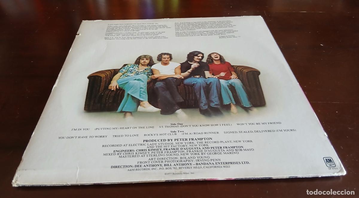 Discos de vinilo: PETER FRAMPTON - I`M IN YOU - LP - 1977 - CON ENCARTE - Foto 2