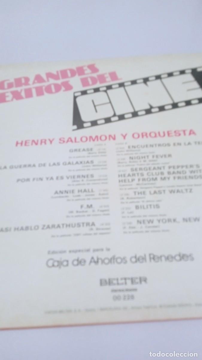 Discos de vinilo: GRANDES &Eacute;XITOS DEL CINE Henry Salomon y Orquesta - Foto 2