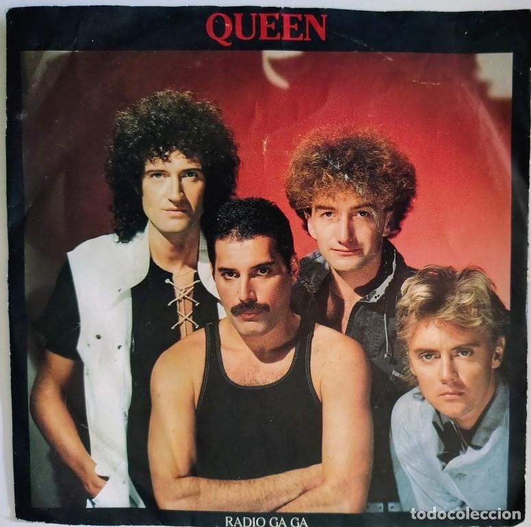 Discos de vinilo: Queen. Radio Ga Ga/ I go crazy. Emi, Europa 1984 single