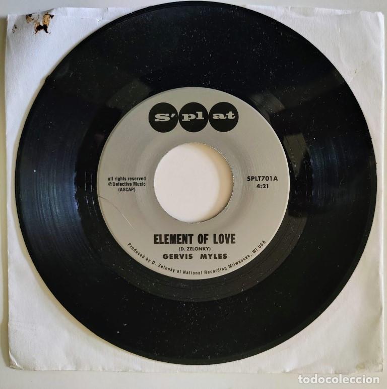 Discos de vinilo: Gervis Myles. Element of love/ I'm thirsty. S'plat, USA 2018 single