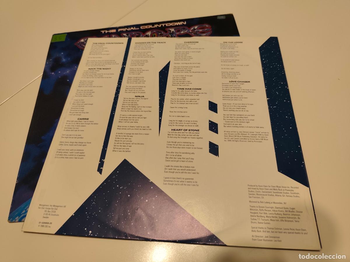 Discos de vinilo: Europe &ndash; The Final Countdown- (1986) LP disco vinilo - Foto 8