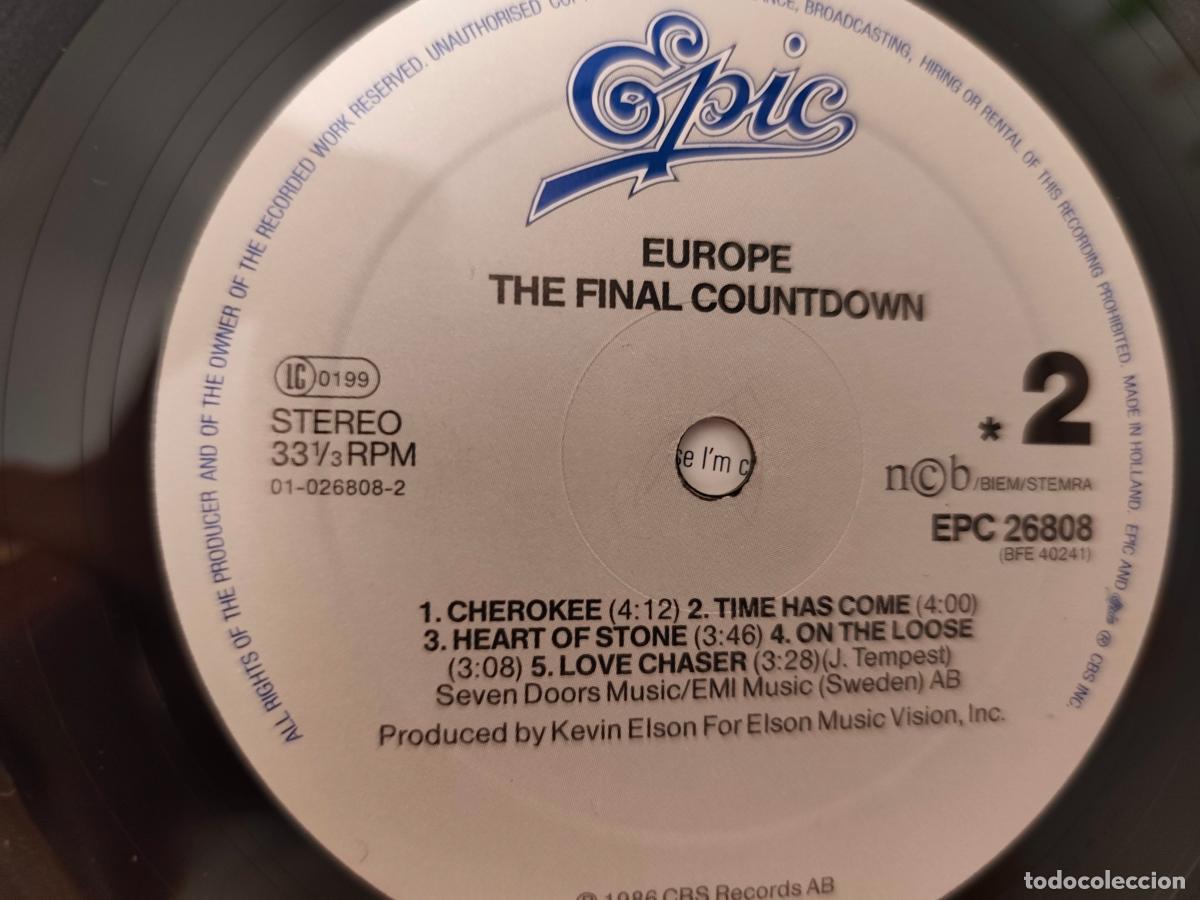 Discos de vinilo: Europe &ndash; The Final Countdown- (1986) LP disco vinilo - Foto 10