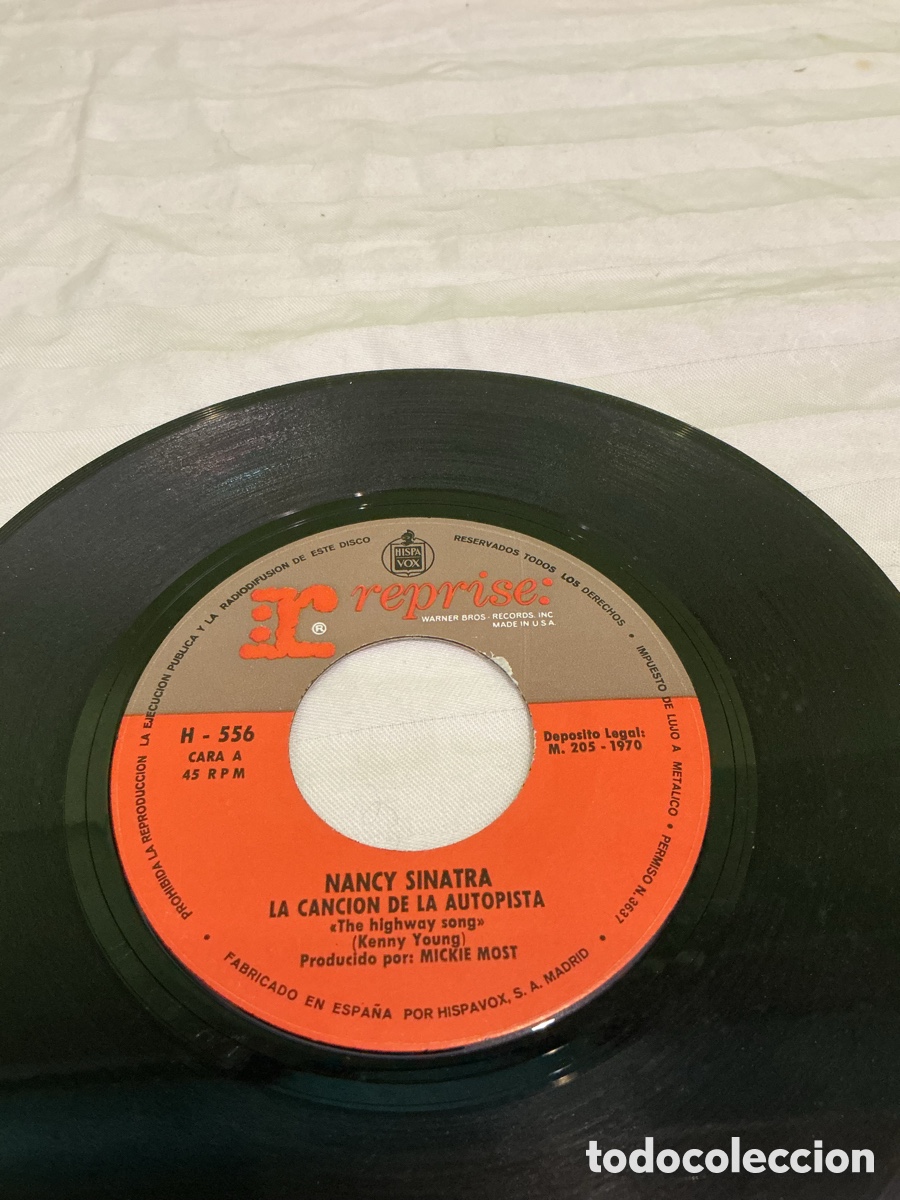 Discos de vinilo: Nancy Sinatra &ndash; La canci&oacute;n de la autopista &ndash; Single 1970 - Foto 4