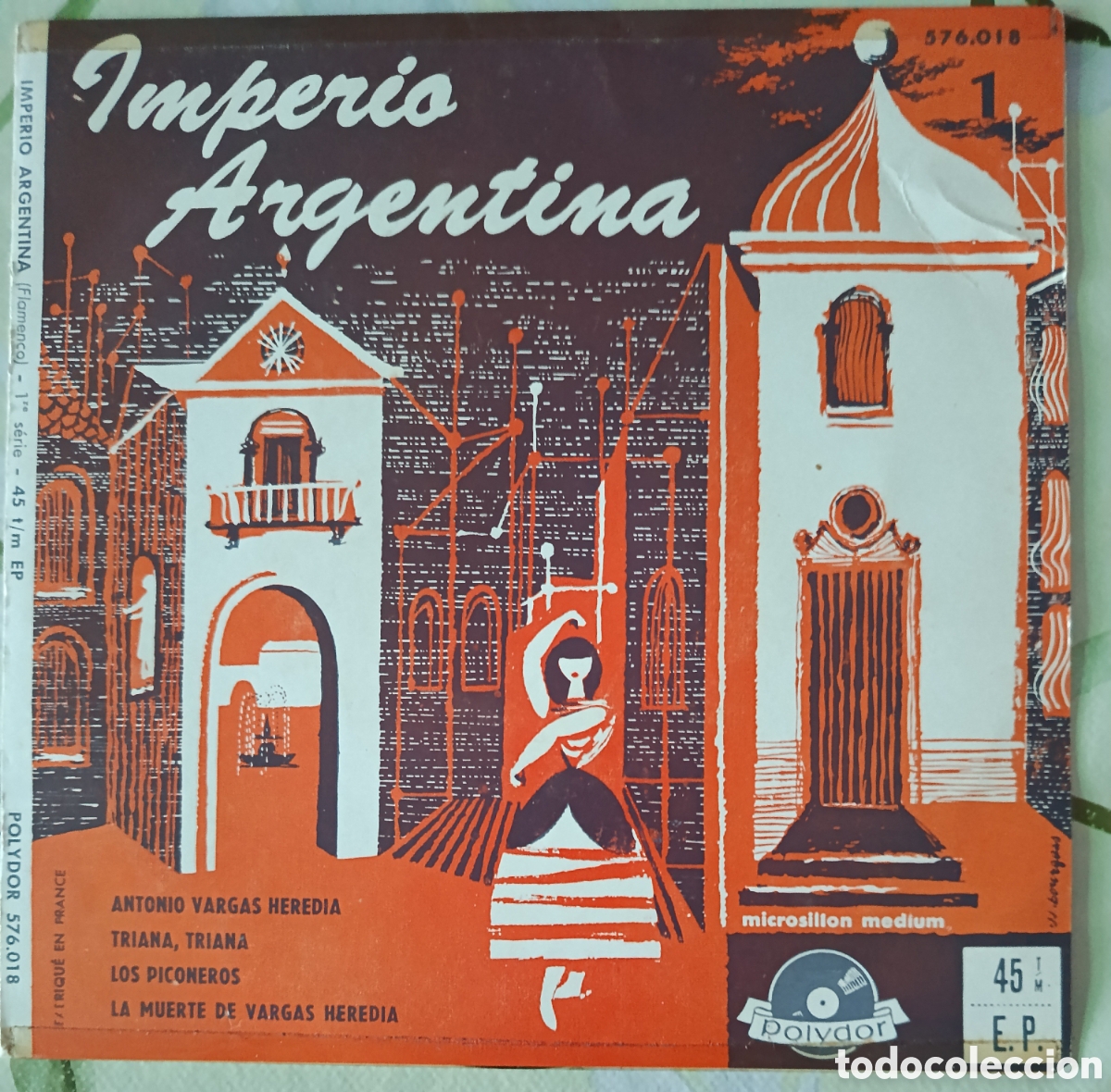 Discos de vinil: Imperio Argentina Ep sello Polydor editado en Francia.
