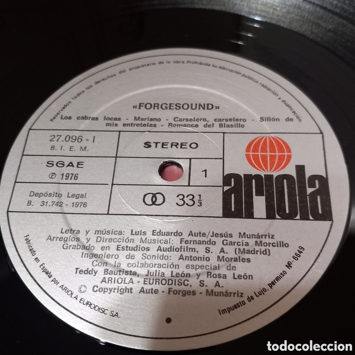 Discos de vinilo: LP ALBUM GATEFOLD/FORGESOUND(1976 ARIOLA)COMO NUEVO - Foto 2