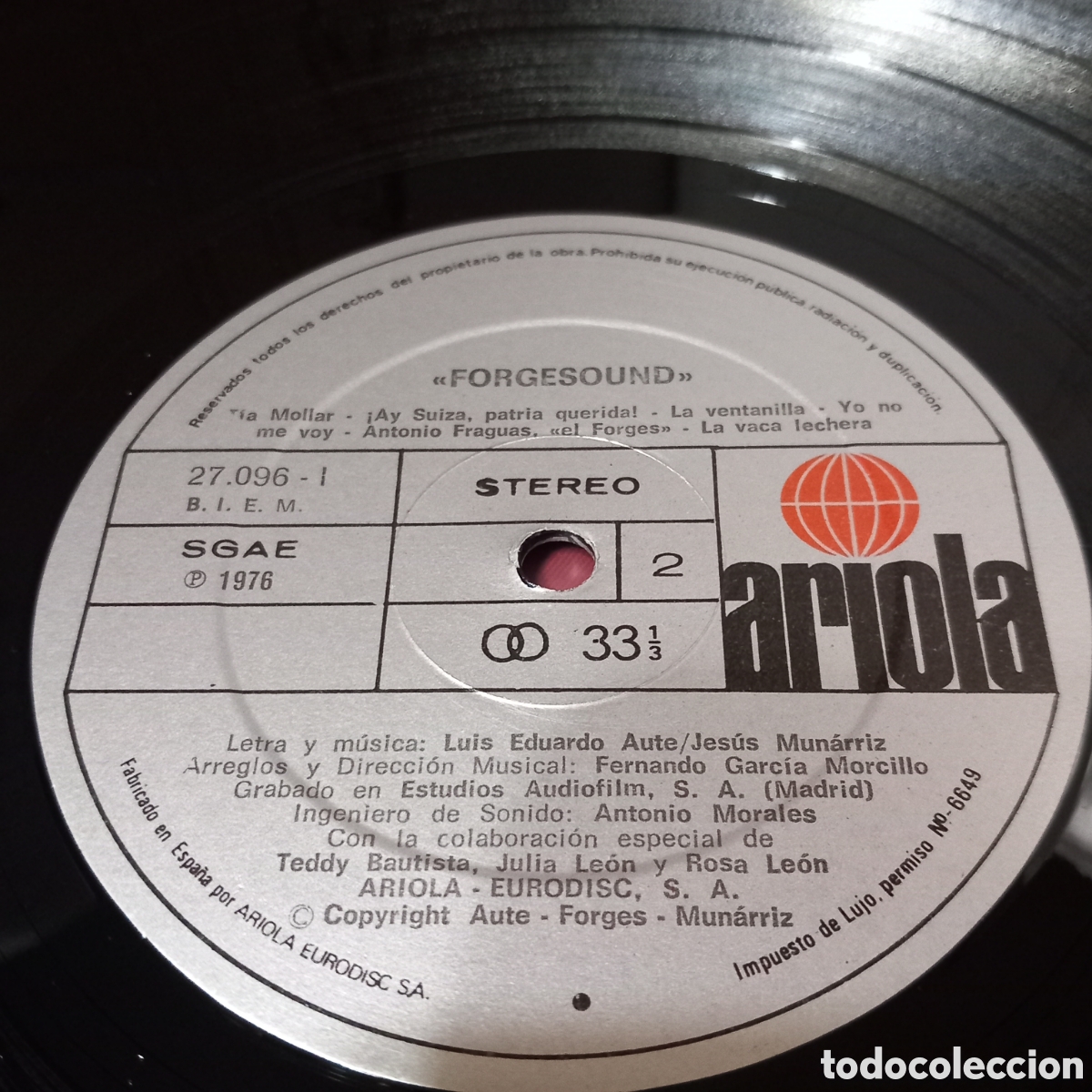 Discos de vinilo: LP ALBUM GATEFOLD/FORGESOUND(1976 ARIOLA)COMO NUEVO - Foto 3