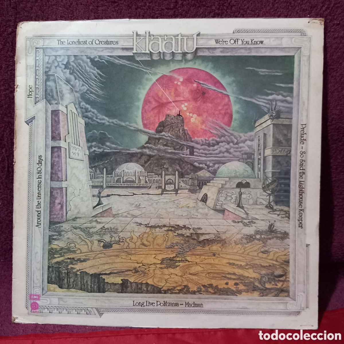 Discos de vinilo: LP KLAAT&Uacute;/HOPE(1977 MADE ENGLAND/ENCARTE)VINILO pocas se&ntilde;ales/ROCK PROGRESIVO