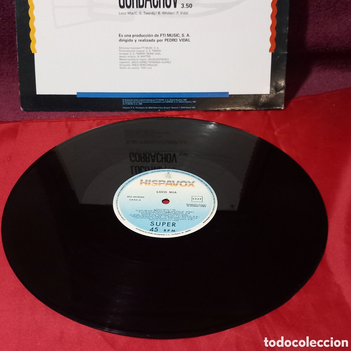Discos de vinilo: MAXI LOCO MIA 1989 HISPAVOX - Foto 5