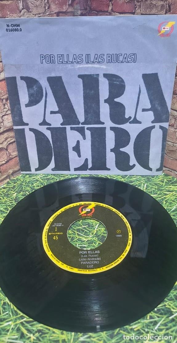 Discos de vinilo: Paradero (Julio Andrade) &rdquo;Por ellas (Las Rucas) / Suave Loco Suave&rdquo; Rock peruano