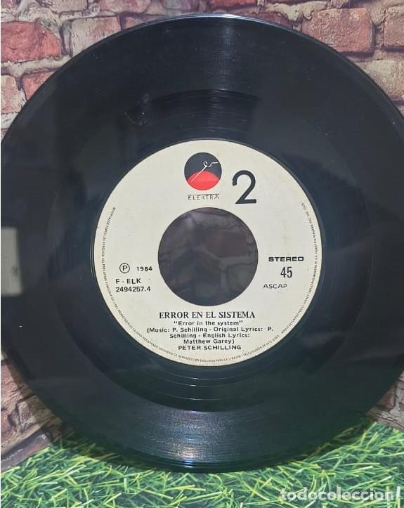 Discos de vinilo: Peter Schilling &rdquo;El Plan de Noe / Error en el Sistema&rdquo; Single edicion Peruana - Foto 2