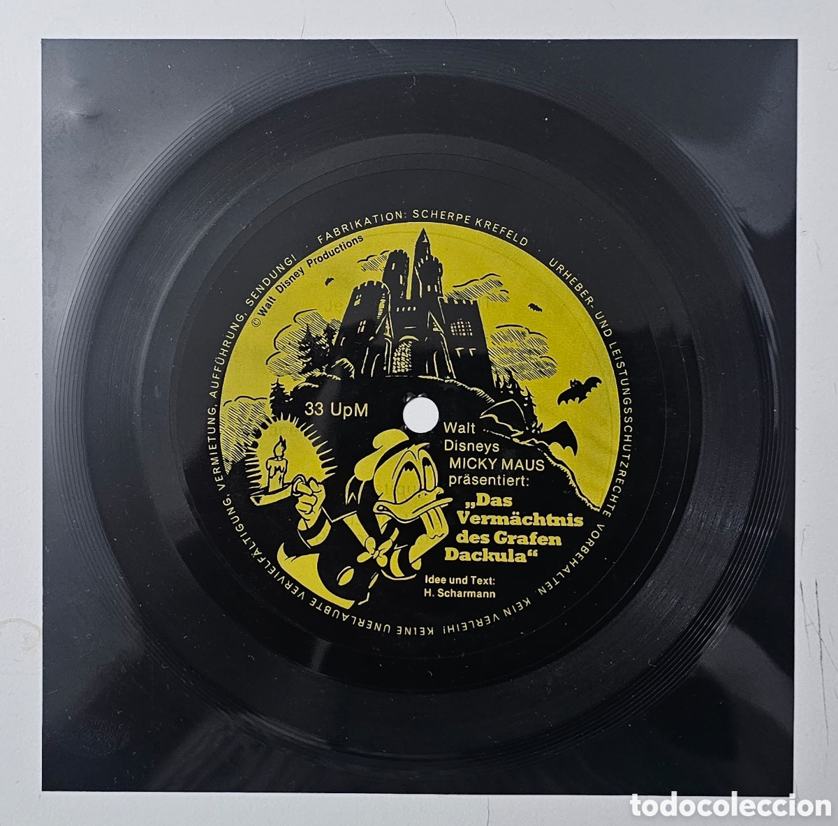 Discos de vinilo: DAS VERMACHTNIS DES GRAFEN DRAKULA (Alemania - Privado - 1984) Walt Disney Micky Maus FLEXI