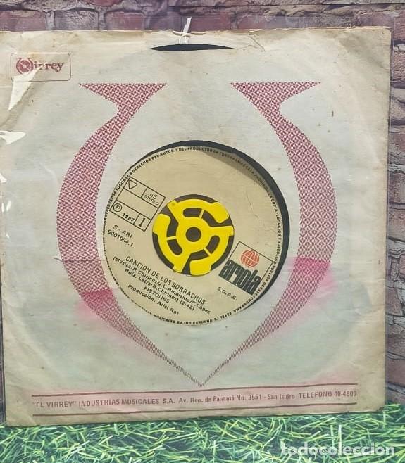 Discos de vinilo: Los Pistones &rdquo;Cancion de los Borrachos / Que el sol te d&eacute;&rdquo; Single edicion peruana