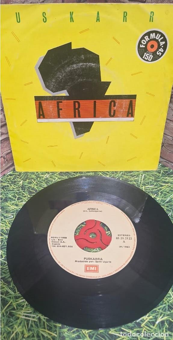 Discos de vinilo: Puskarra &rdquo;Africa / Humphrey&rdquo; Single edicion peruana.
