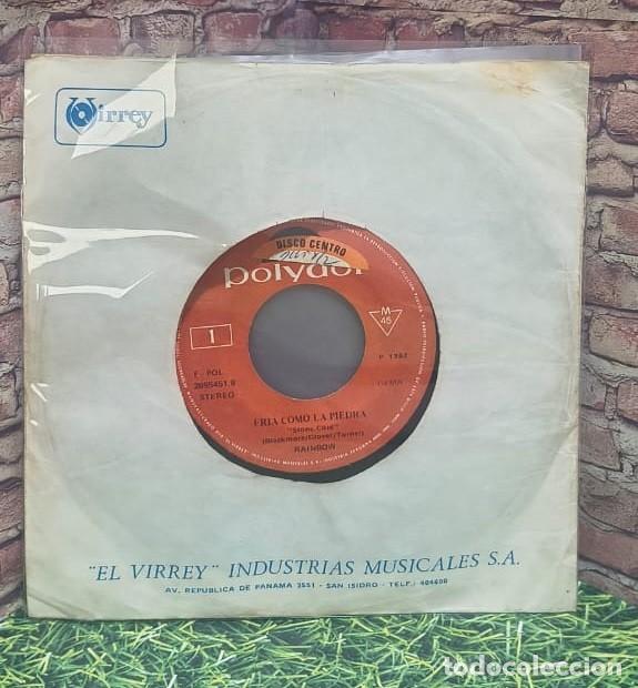 Discos de vinilo: Rainbow &rdquo;Stone Cold / Rock Fever&rdquo; Single edicion peruana