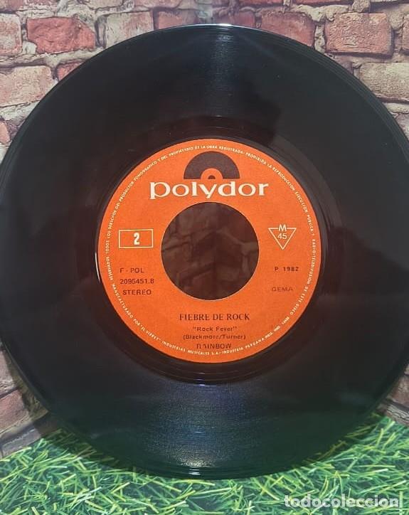 Discos de vinilo: Rainbow &rdquo;Stone Cold / Rock Fever&rdquo; Single edicion peruana - Foto 2