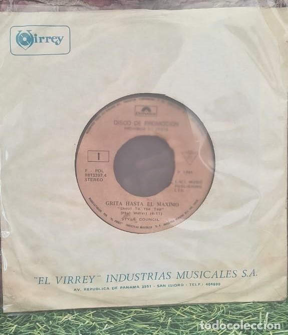 Discos de vinilo: Style Council &rdquo;Shout to the Top&rdquo; Single promocional edicion peruana