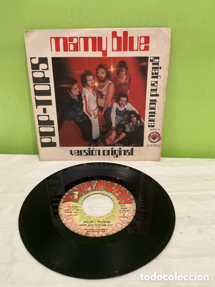 Discos de vinilo: Pop-Tops &ndash; Mamy Blue &ndash; Single Explosi&oacute;n 1971 - Foto 3