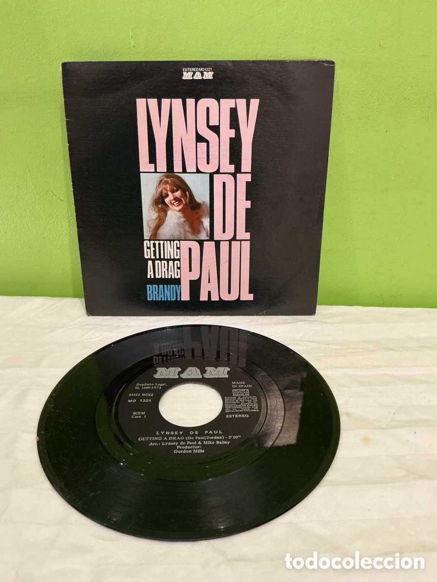 Discos de vinilo: Lynsey de Paul &ndash; Getting a Drag / Brandy &ndash; Single 1973 - Foto 4